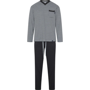 Pijama hombre rayas celeste