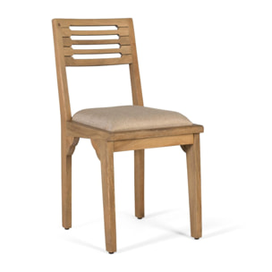 Silla de Madera de Mango 43 Cm Estilo Natural Moderno