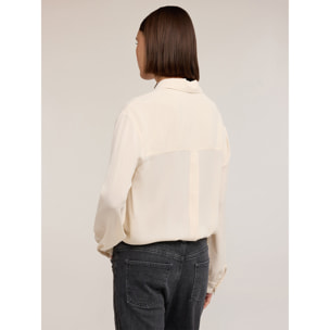 Motivi - Camicia fluida con abbottonatura posteriore - Bianco