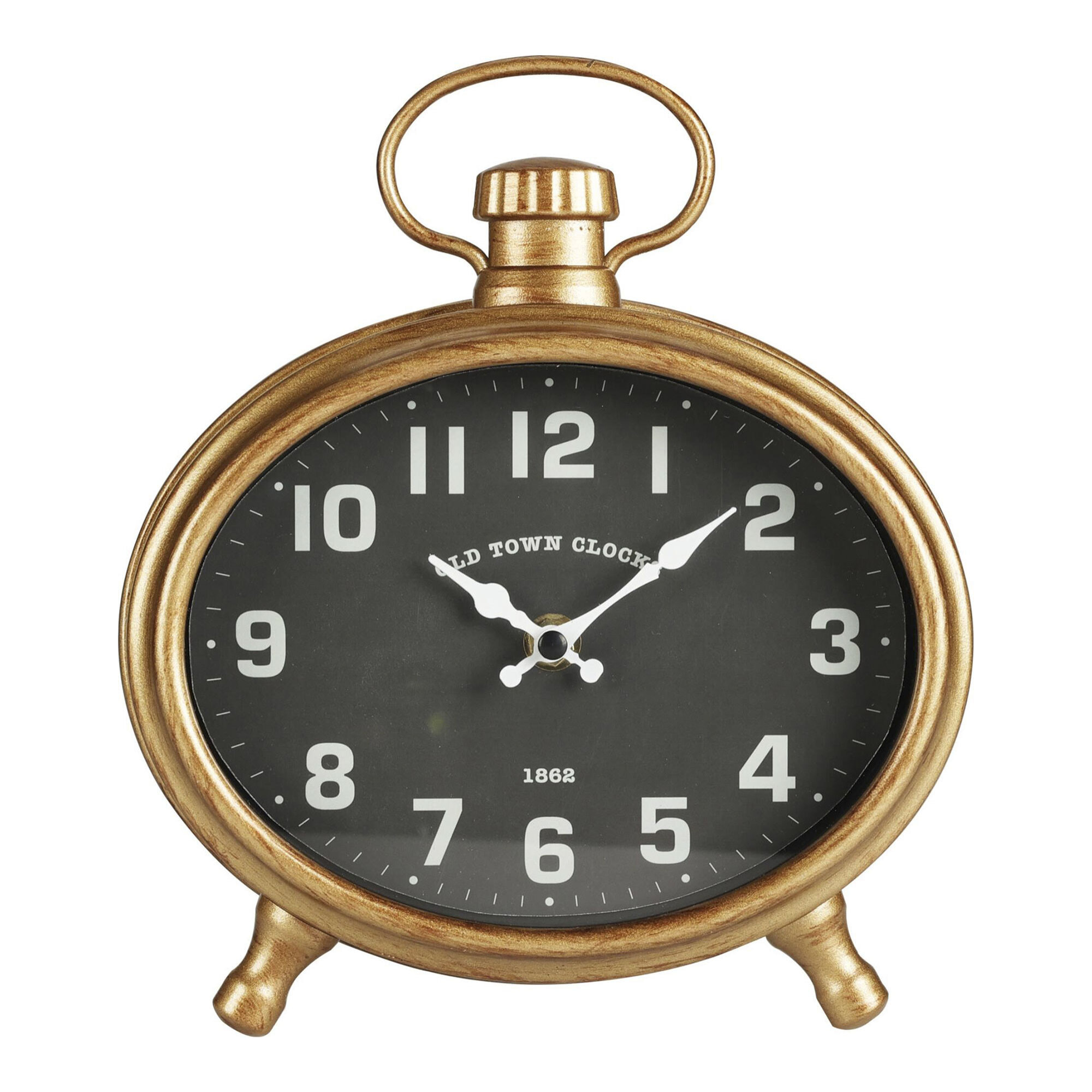 Well home reloj de apred ovalado cuerpo dorado 21x4,8x23,5cm