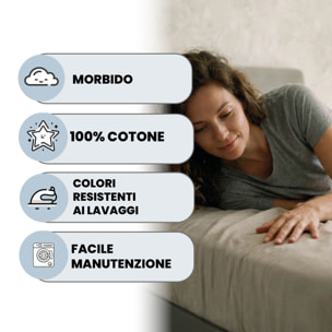 LENZUOLO SOTTO CON ANGOLI MAX COLOR, 100% COTONE MADE IN ITALY - MATRIMONIALE MAXI