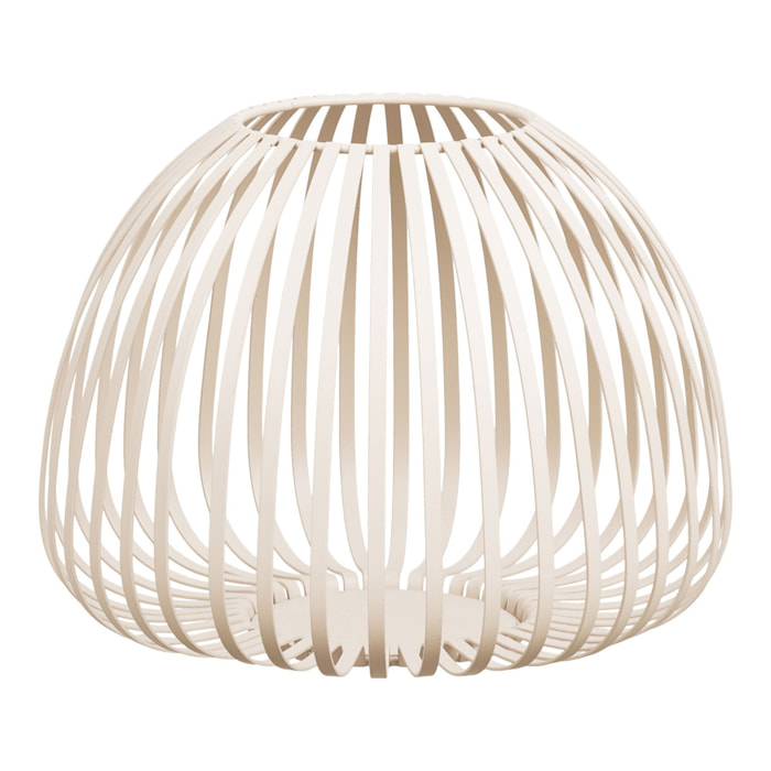 Lanterna Stoense in metallo beige a fasce ø25x20 cm