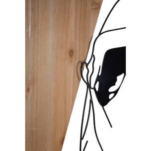 PANNELLO DA MURO STRIP -B- FERRO E WOOD CM 50X2X90