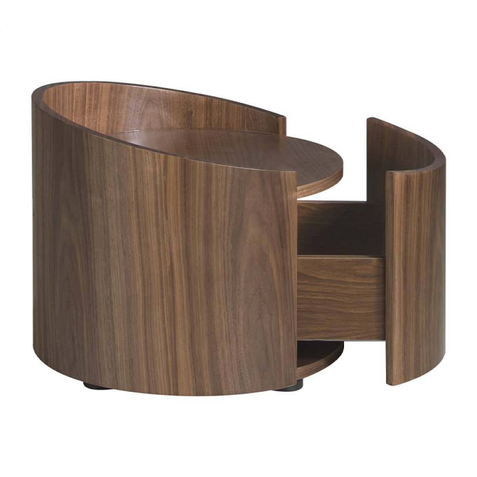 Mesita de noche redonda 53x53x44cm