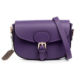 Annone borsa a tracolla donna. Pelle autentica finitura Ruga