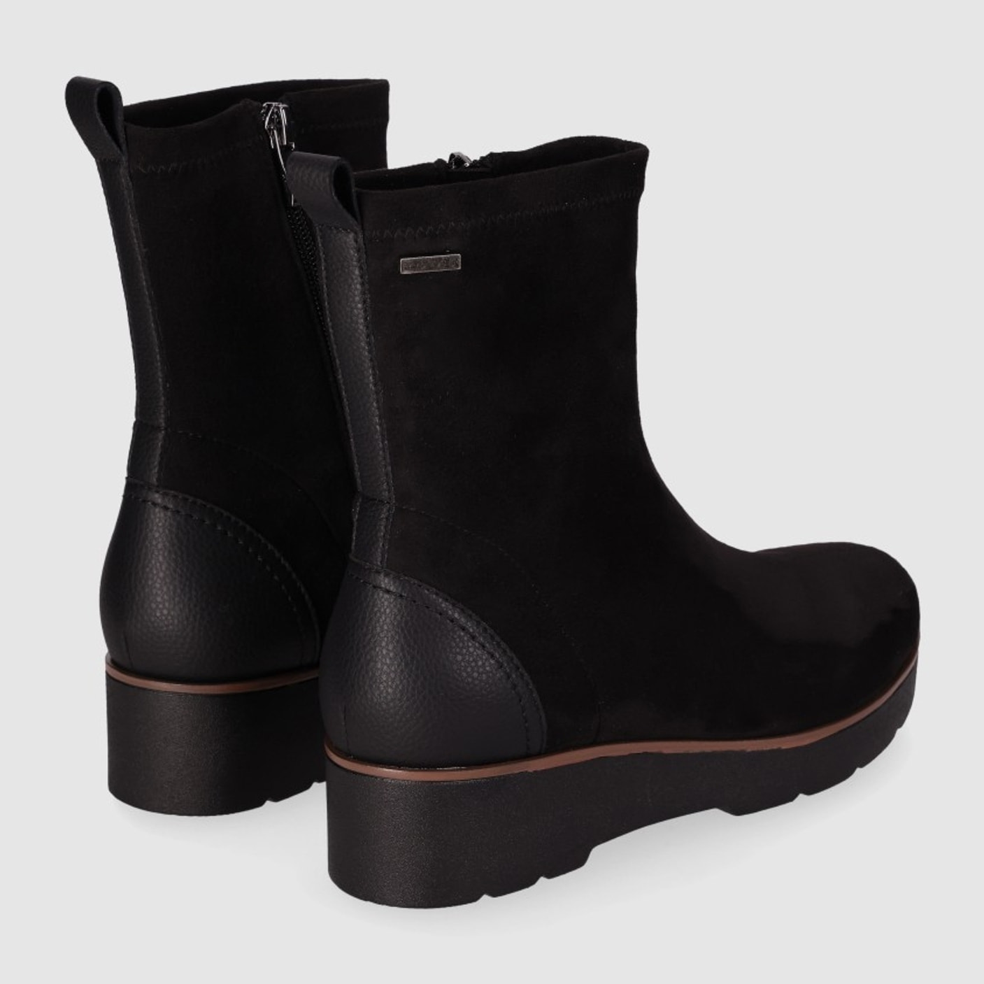 Botines de Tejido - Negro - Tacón: 4 cm