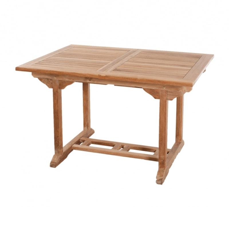 HARRIS - Table de jardin 4/6 personnes - rectangulaire extensible 120/180 x 90 cm en bois Teck