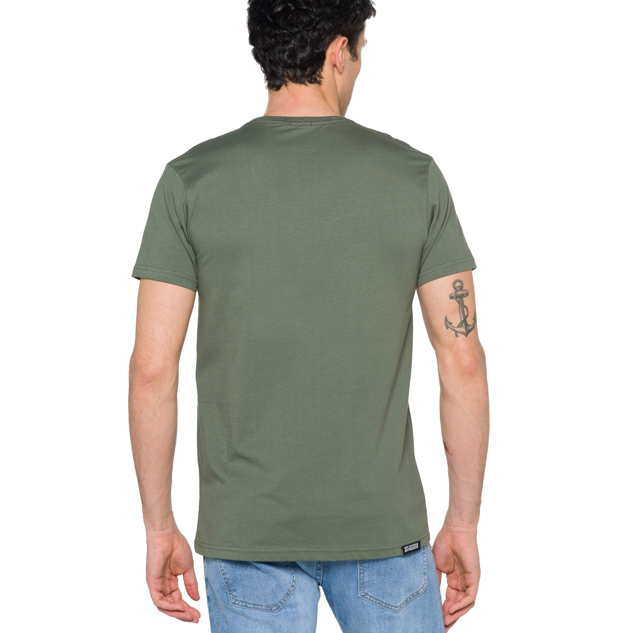 Camiseta de algodón 150 gr Hot Buttered Tangerine Color Verde Militar