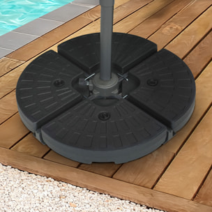 Dalle de parasol noire à lester