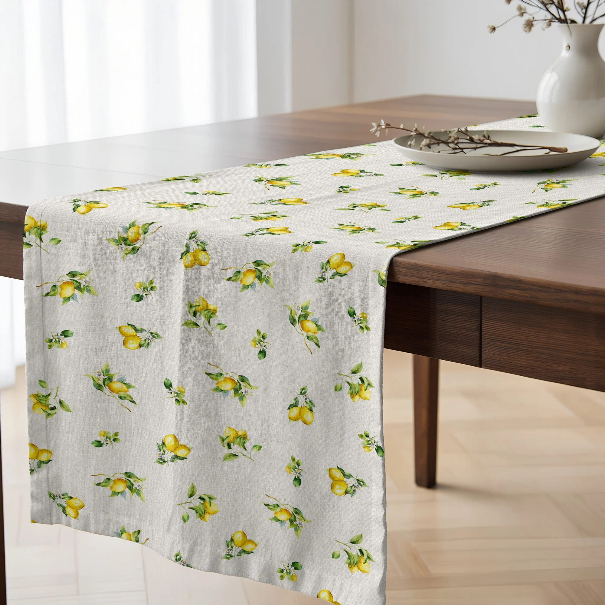 Chemin de table 100% coton Agrumi 50x150 cm