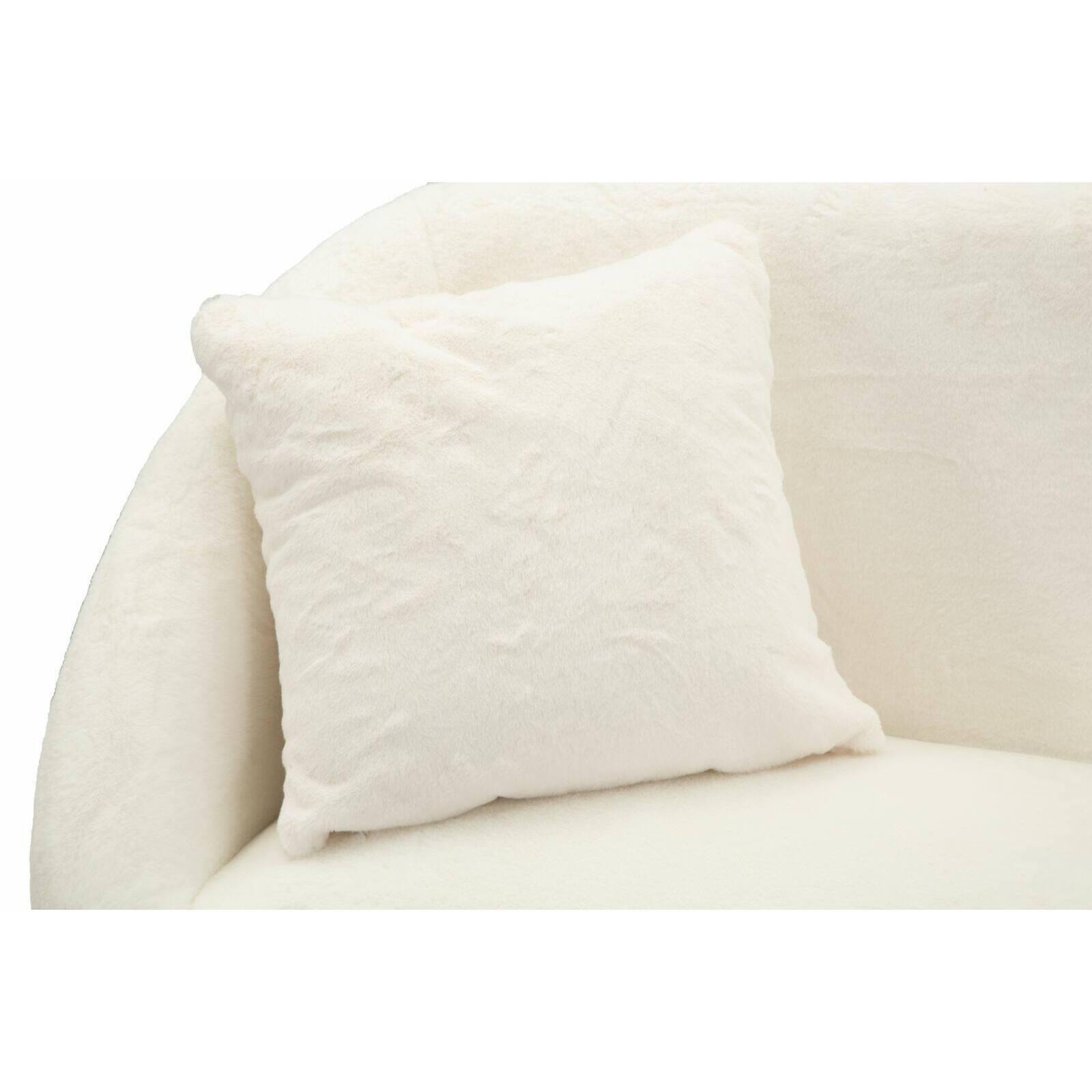 Divano fisso 2 posti Pittari, Sofà dritto, Divanetto per salotto, Poltrona matrimoniale, 137x69 h79 cm, Bianco e Oro