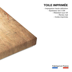 Tableau carte du monde ton orangé - 80x50 cm Toile imprimée