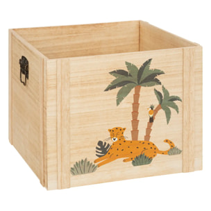 Set de 3 cagettes enfant Jungle - bois