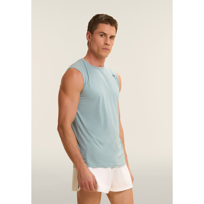 T-shirt senza maniche in tessuto quick dry