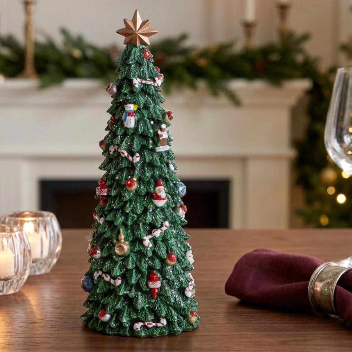 Albero 11.1xh29 cm mov+mus caril - Pezzi 1 - VERDE - Bianchi Dino SpA