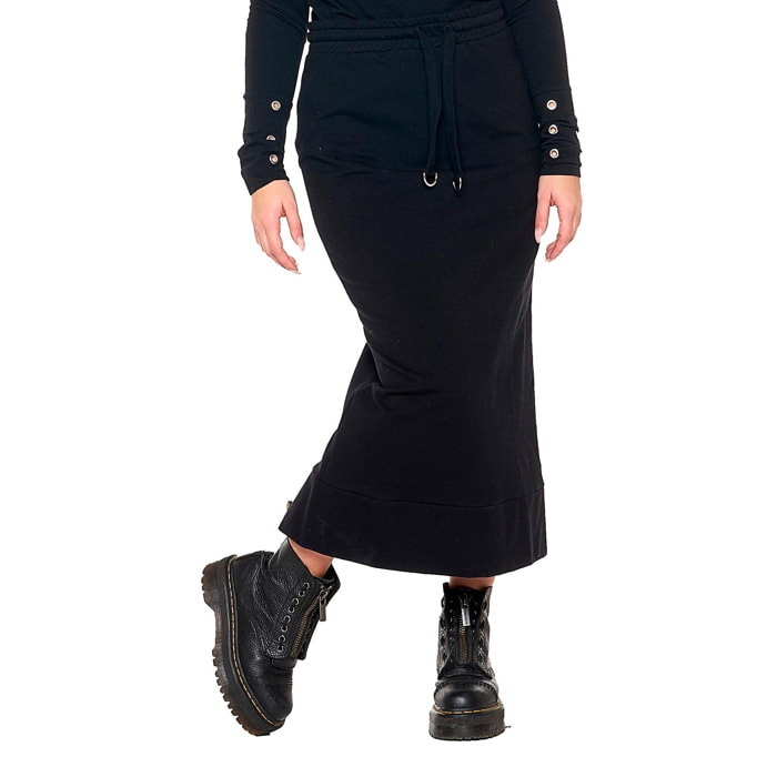 Falda larga de invierno para mujer 'Black Ring'