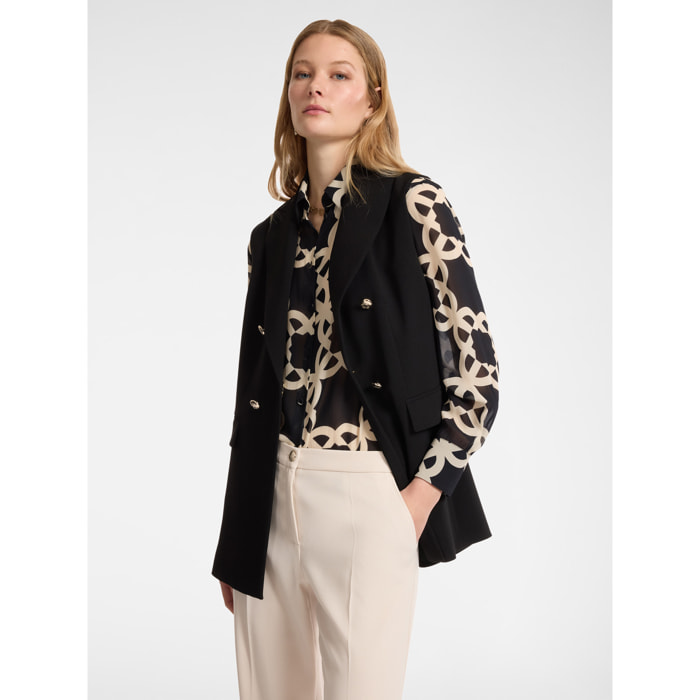 Elena Mirò - Blazer senza maniche - Nero