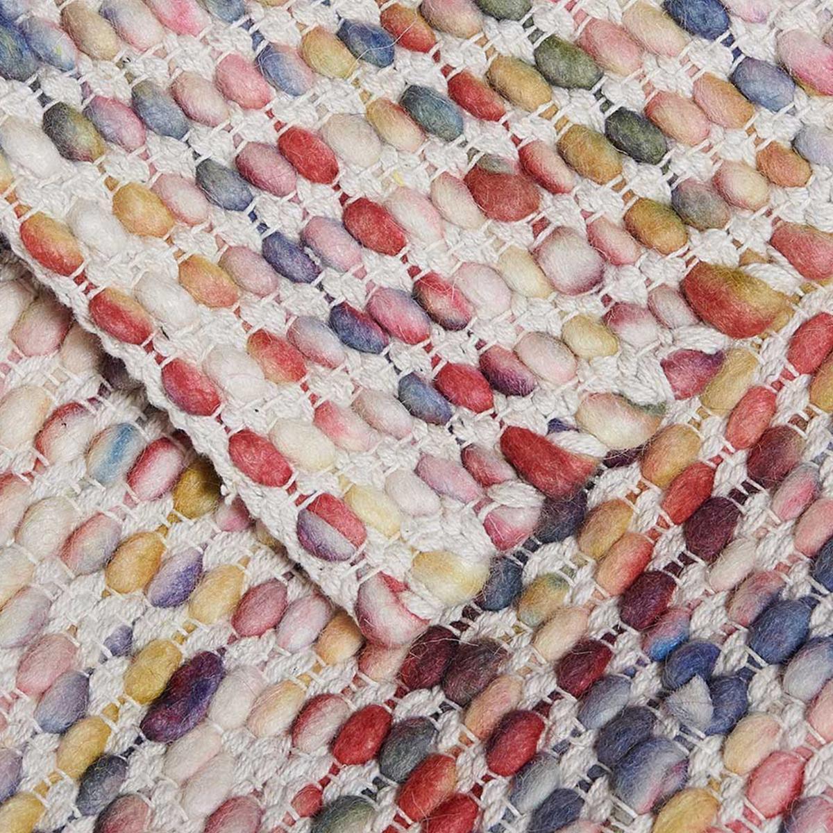 Tapis kilim fait à la main en laine motif ethnique JISO