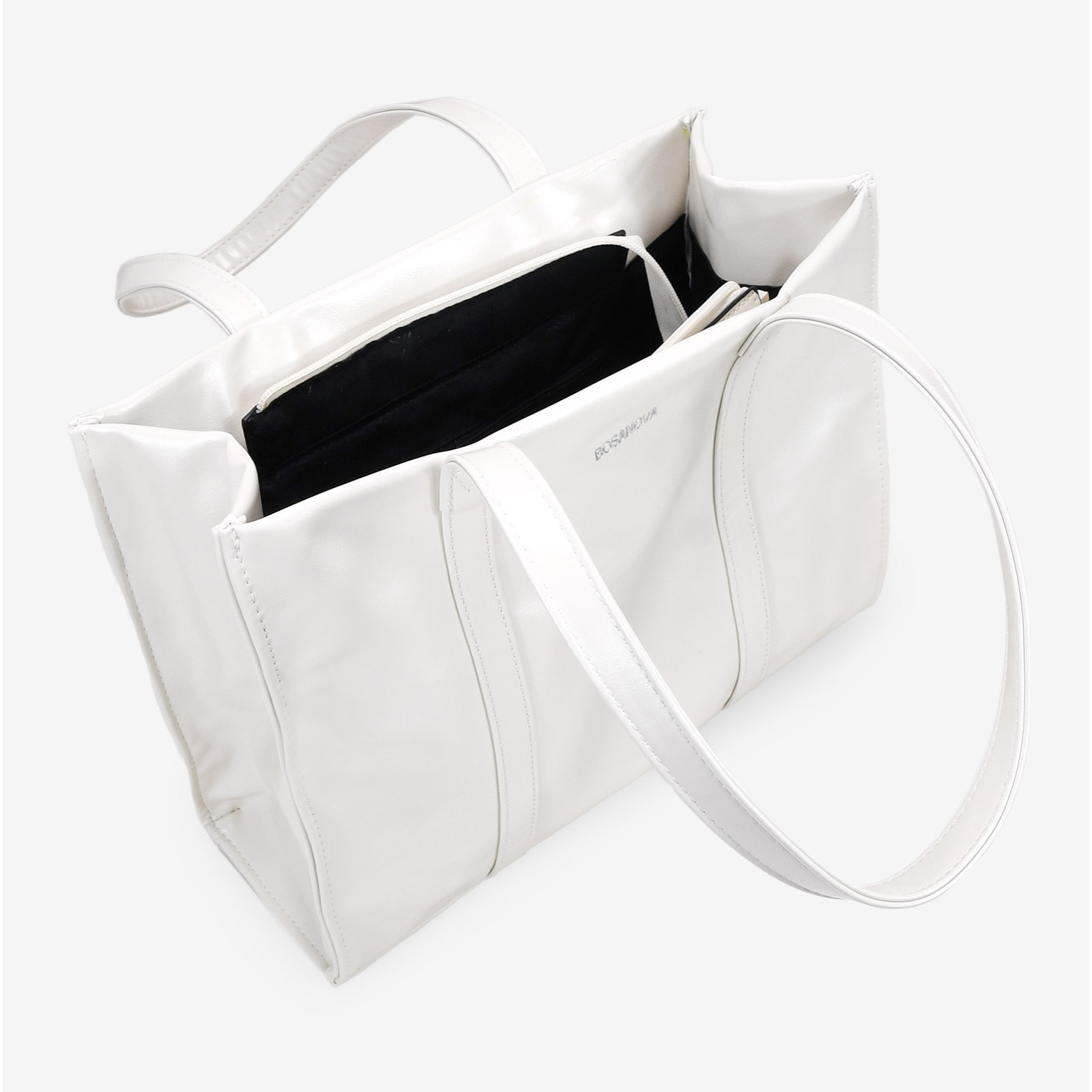 Bolso de hombro piedra con cremallera