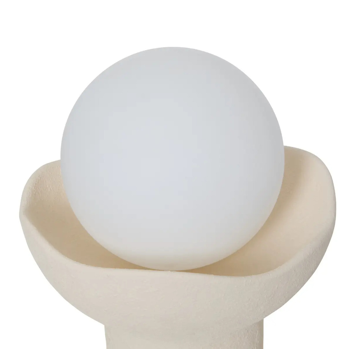 Lampe Obine boule H.29,5cm beige