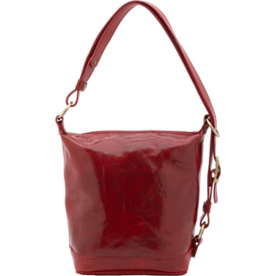 Borsa a secchiello da donna - Modello False - Vera pelle - 34.0 x 33.0 x 15.0 cm