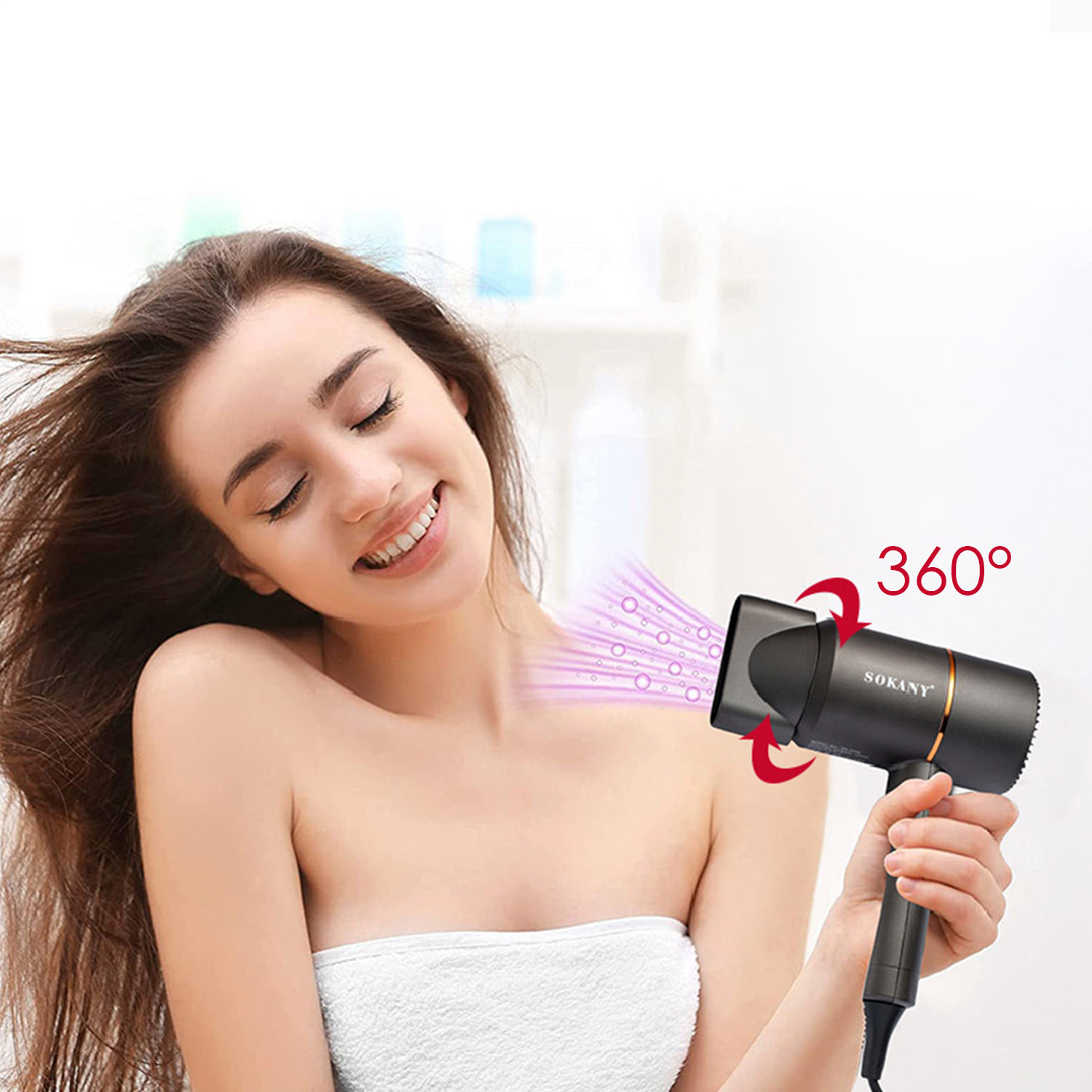 Secador de pelo profesional 1200w. Alta potencia, 2 velocidades y 2 temperaturas calor, con concentrador.