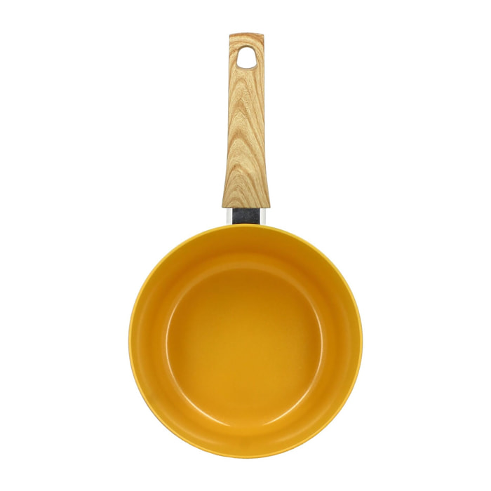 Casserole 20cm avec revêtement céramique jaune - tous feux COLORAMA
