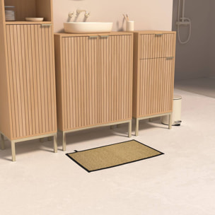 Tapis de bain texturé Stemy 50x80cm noir
