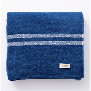 Manta de punto 140x190cm 340gr hilo teñido color azul marino el ganso