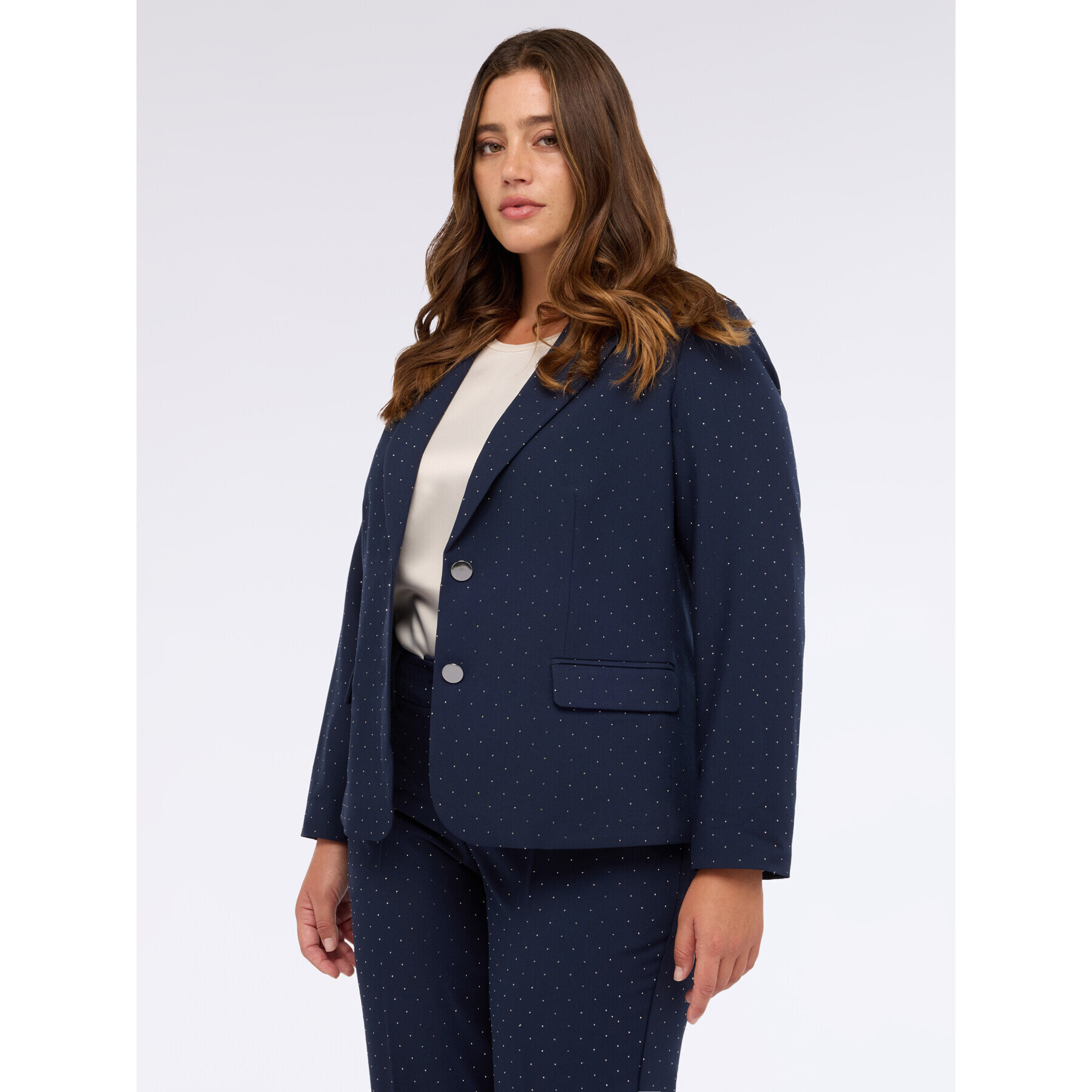 Fiorella Rubino - Blazer con aplicaciones brillantes - Azul