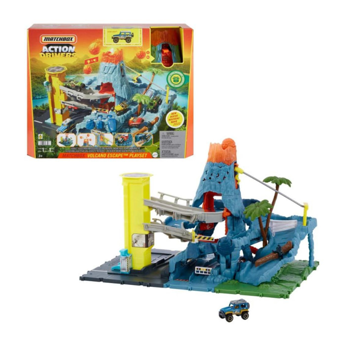 Matchbox Playset Fuga dal Vulcano Lui Matchbox Multicolor