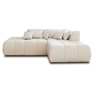 Caracas - canapé modulable d'angle droit - 4 places - en tissu - Beige