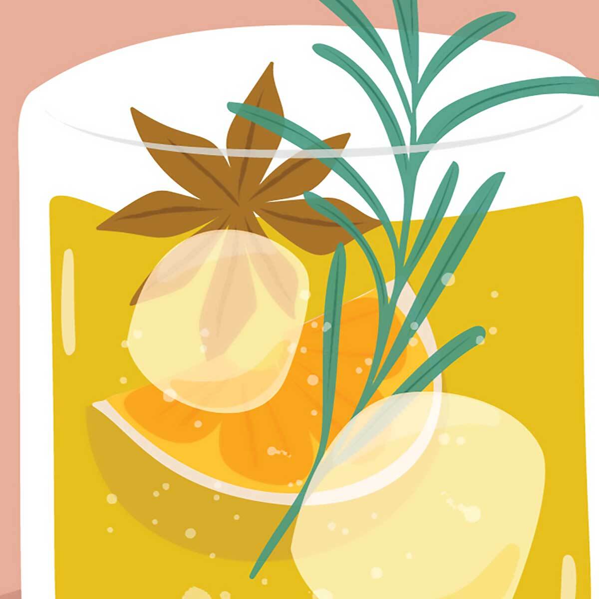 Tableau cocktail épices Toile imprimée