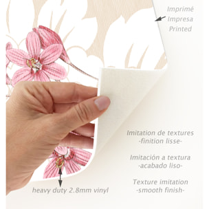 Alfombra de vinilo Hanami Redonda PVC antideslizante, vinilica para cocina o salón, lavable, estilo abstracto