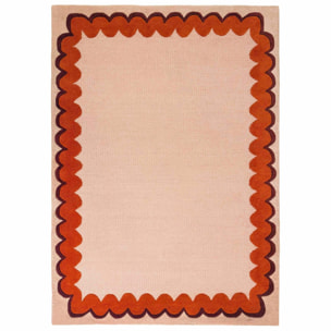 Tapis à bordure en laine WIGGLE