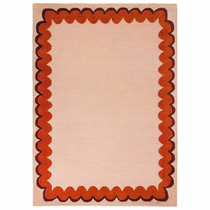 Tapis à bordure en laine WIGGLE