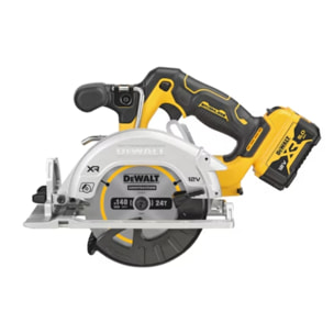 Scie Circulaire 140 mm XR 12V Brushless - DEWALT - avec 2 batteries 12V 5.0Ah - chargeur - TSTAK - DCS512P2-QW