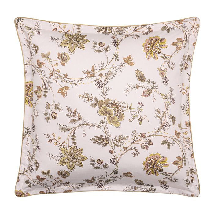 Taie d'oreiller imprimée en satin de coton bio, MAUSSANE, Rose clair