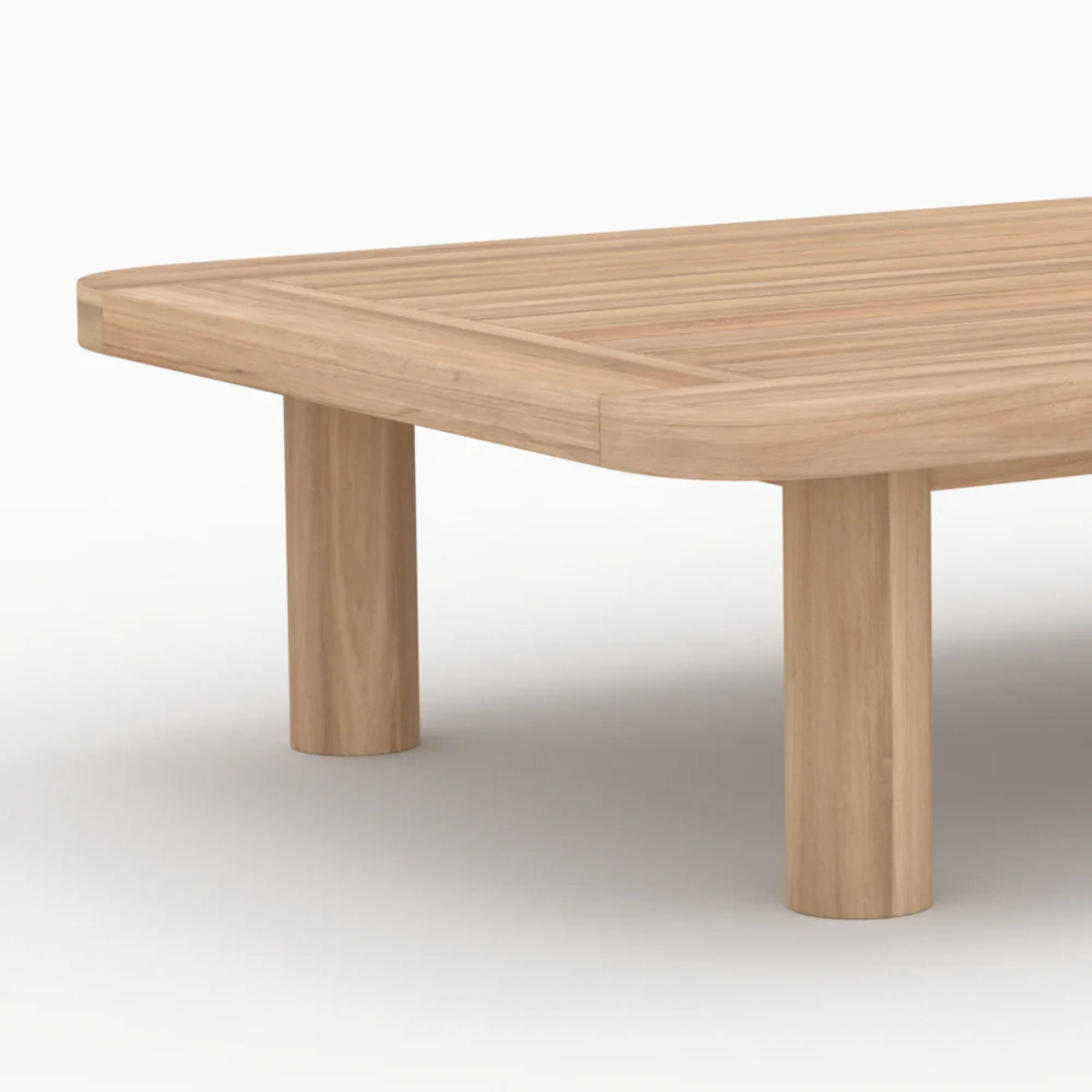 Salon de jardin 2 places en teck, tissu rayé jaune, 2 fauteuils - Kilda