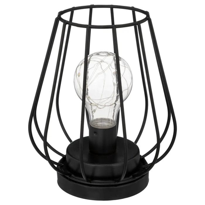 Lampe "Madi" - métal - noir - H17 cm