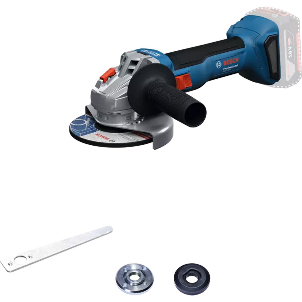 Meuleuses angulaires 125 mm - GWS 18V-8 - BOSCH - avec 2 Batteries 18V 4.0Ah - chargeur - L-Boxx - 06019N9002