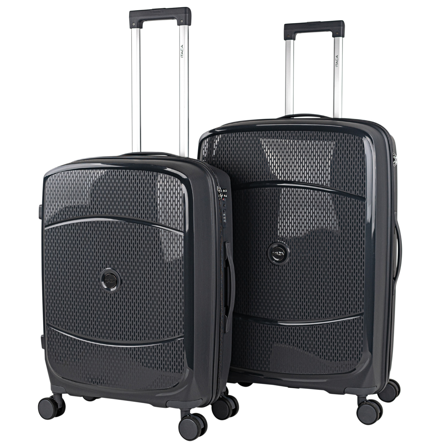 Juego De Maletas Rígidas Pp Itaca Moscu Antracita