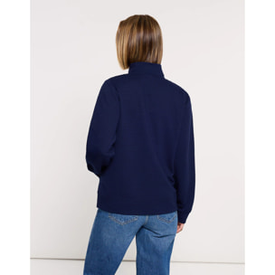 Chaqueta Cremallera Azul Marino - Tigia