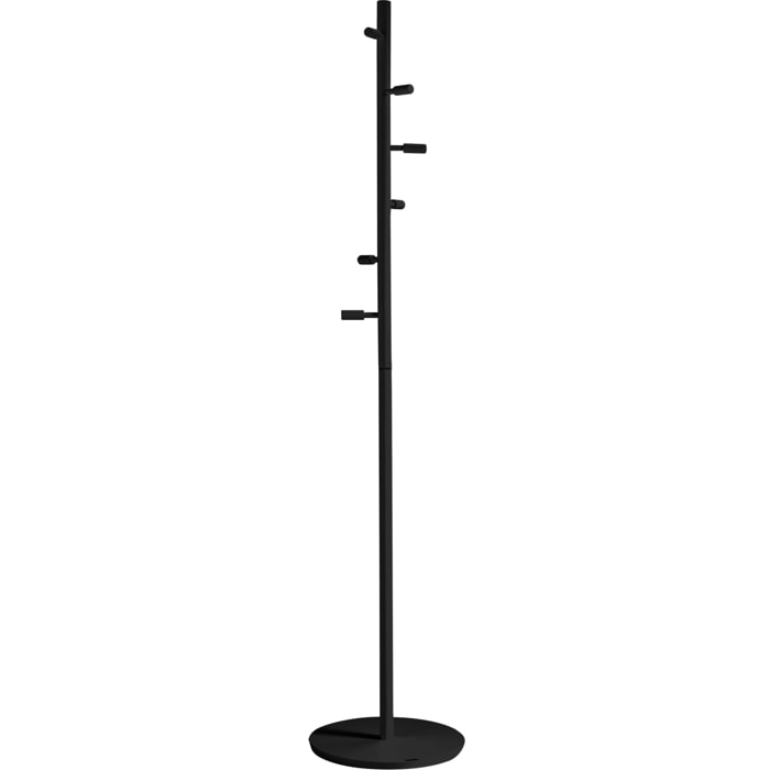 Perchero Espiral madera haya negro 182x37x37 cm