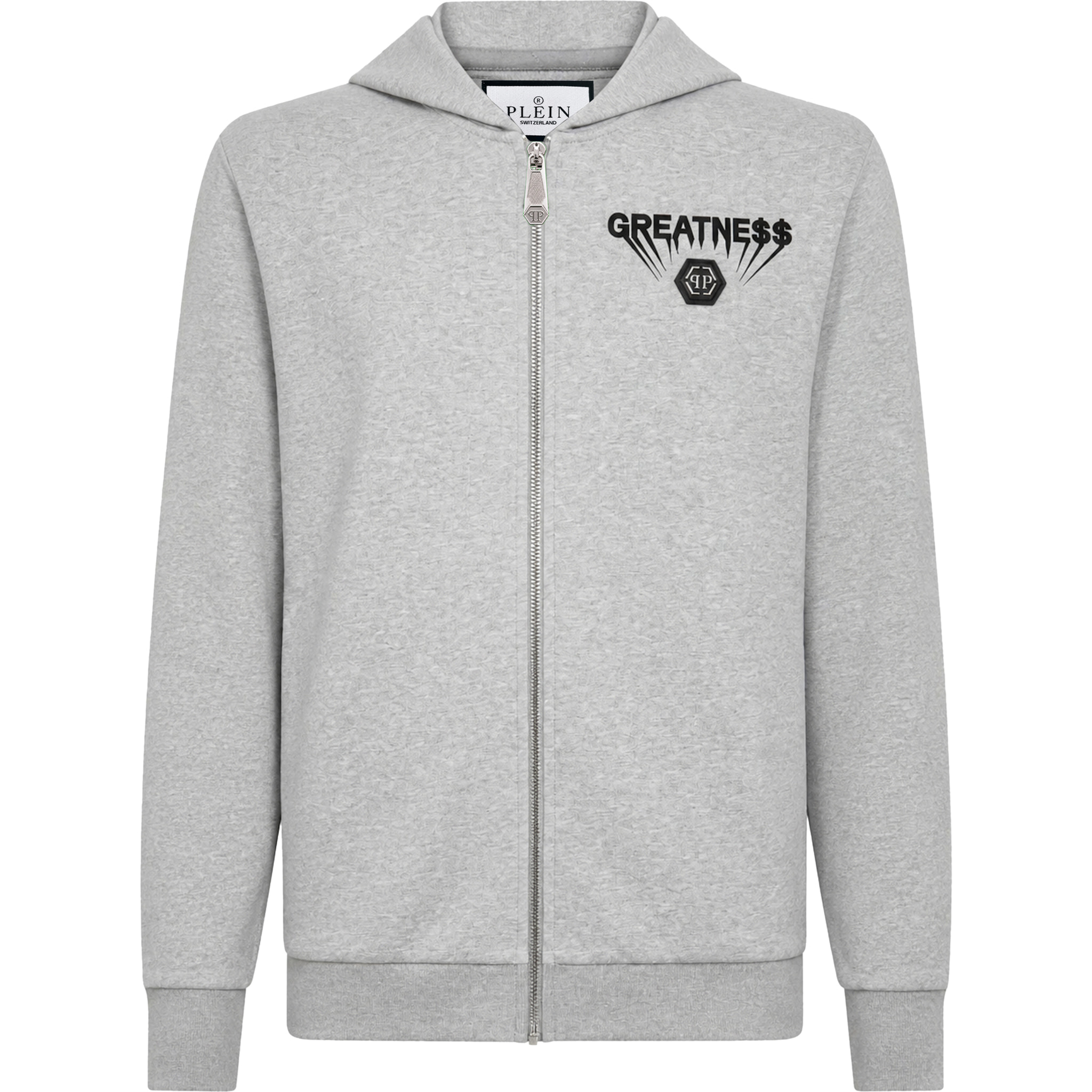 PHILIPP PLEIN Felpa con zip e cappuccio GREATNESS
