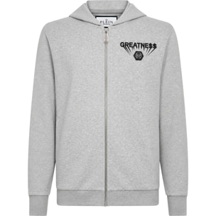 PHILIPP PLEIN Felpa con zip e cappuccio GREATNESS