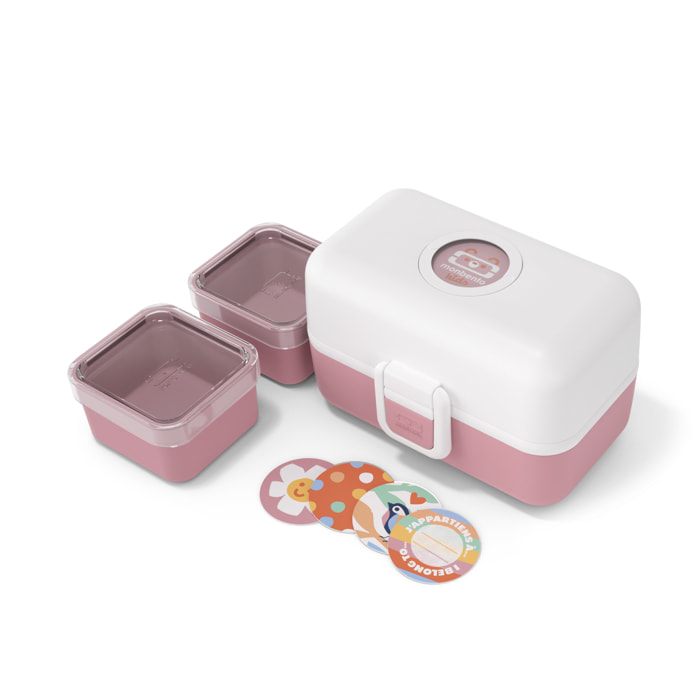 Lunch box à compartiments pour enfant Tresor 800ml Blanc/Rose