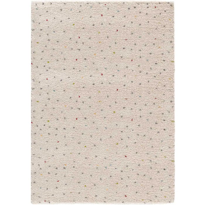 LUSH Alfombra shaggy moderna crema/multicolor, varias medidas disponibles.