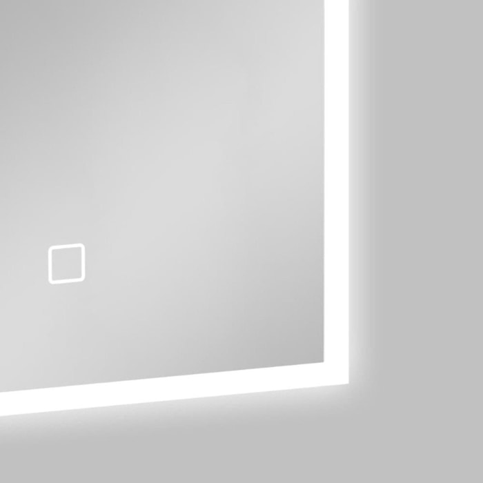 Feel 60x80 cm miroir suspendu rectangulaire avec éclairage LED 3 couleurs et capteur, blanc  (SATZFEELOBLED6080)