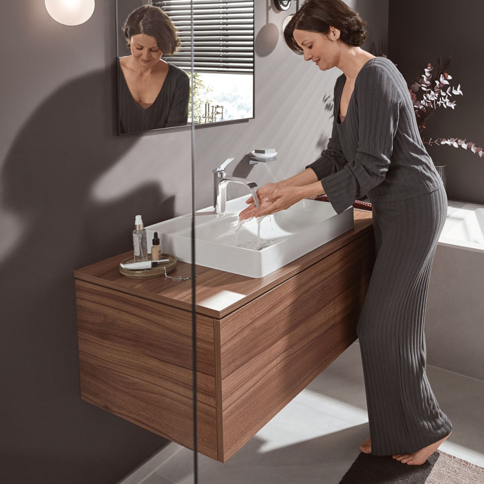 Mitigeur lavabo Vivenis 110 coolStart avec tirette et vidage, Chromé